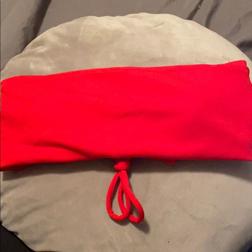 Red bathing suit top